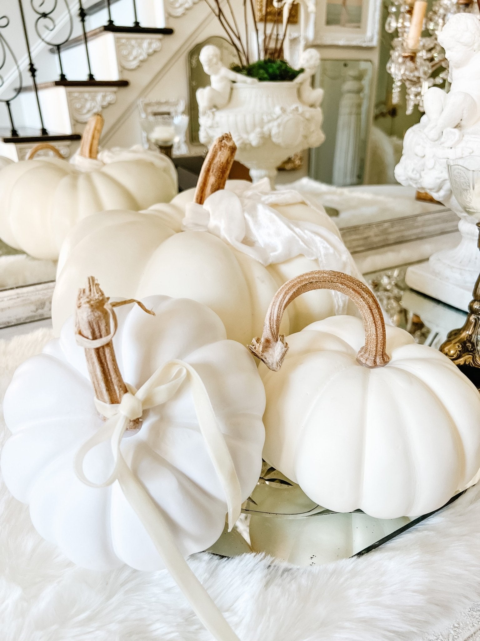 Real or Faux White Pumpkins? - Ivory Lane Home