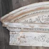 Vintage Carved Floral Architectural Wood Door Header
