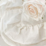 Double Ruffle Linen Throw Pillow - Ivory Lane Home