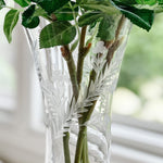 Etched Glass Hourglass Vase - Ivory Lane Home