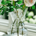 Etched Glass Hurricane Vase - Ivory Lane Home