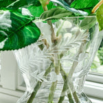 Etched Glass Hurricane Vase - Ivory Lane Home