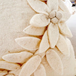 Felted Wool Christmas Wreath Pillow - Ivory Lane Home