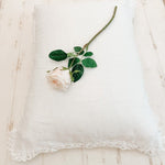 French Linen Crochet Lace Pillow Sham - Ivory Lane Home