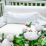 Oversized, Ivory, Outdoor Lumbar Ruffle Throw Pillow Cover - Ivory Lane Home