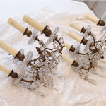 Pair of Vintage French 5 - Light Crystal Sconces - Ivory Lane Home