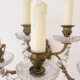 Pair of Vintage French 5 - Light Crystal Sconces - Ivory Lane Home