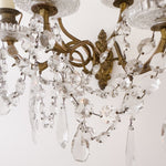 Pair of Vintage French 5 - Light Crystal Sconces - Ivory Lane Home