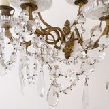 Pair of Vintage French 5 - Light Crystal Sconces - Ivory Lane Home