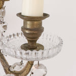 Pair of Vintage French 5 - Light Crystal Sconces - Ivory Lane Home