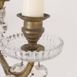 Pair of Vintage French 5 - Light Crystal Sconces - Ivory Lane Home