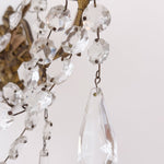 Pair of Vintage French 5 - Light Crystal Sconces - Ivory Lane Home