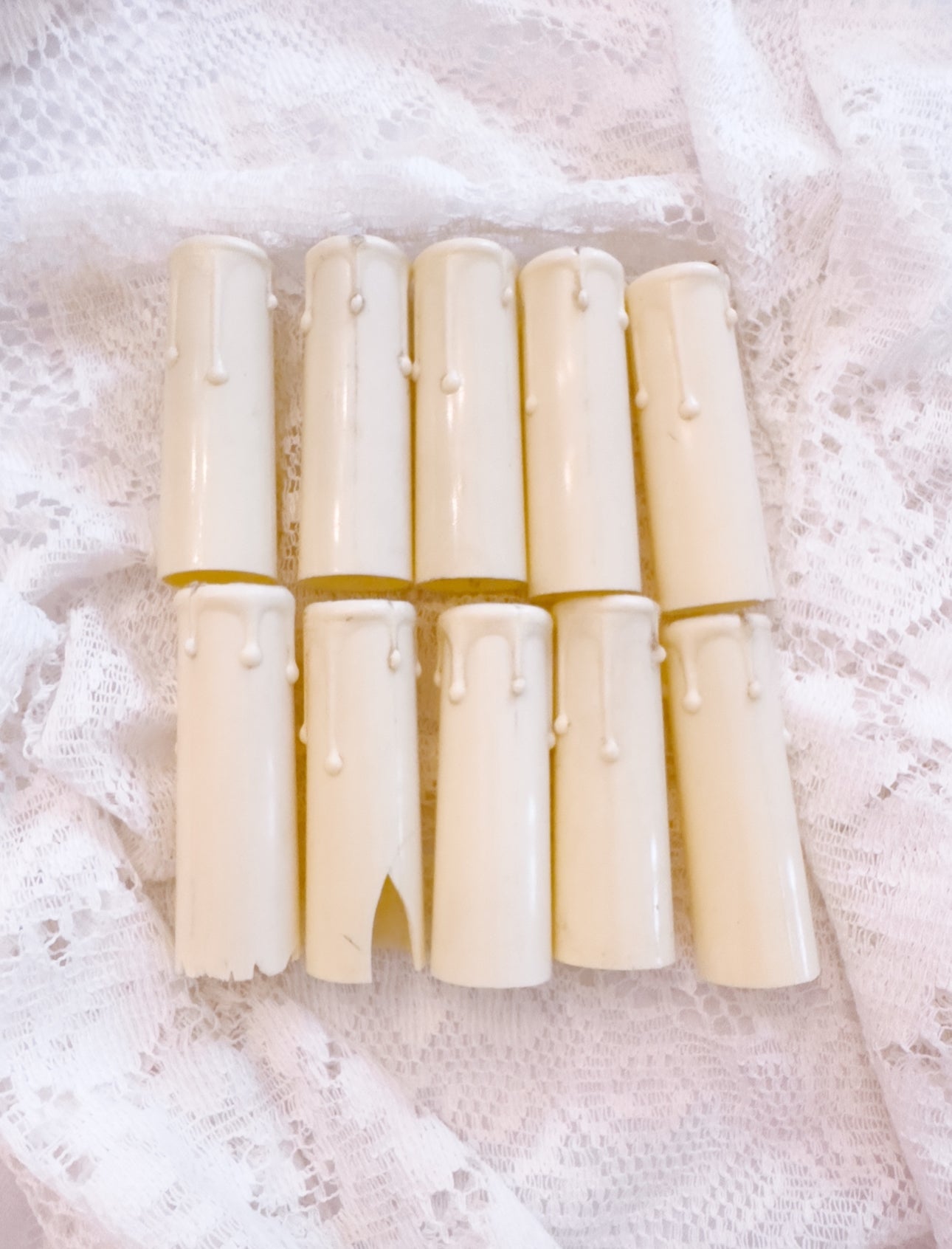 Pair of Vintage French 5 - Light Crystal Sconces - Ivory Lane Home
