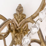 Pair of Vintage French 5 - Light Crystal Sconces - Ivory Lane Home