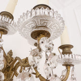 Pair of Vintage French 5 - Light Crystal Sconces - Ivory Lane Home