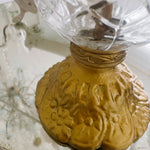 Pair of Vintage Ornate Cut Glass Candleholders - Ivory Lane Home