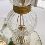 Pair of Vintage Ornate Cut Glass Candleholders - Ivory Lane Home