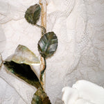Pair of Vintage White Porcelain Roses Sconces - Ivory Lane Home