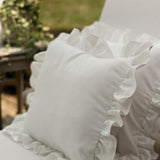 The 18" x 18" Outdoor Ruffled Pillow Cover - Ivory Lane Home