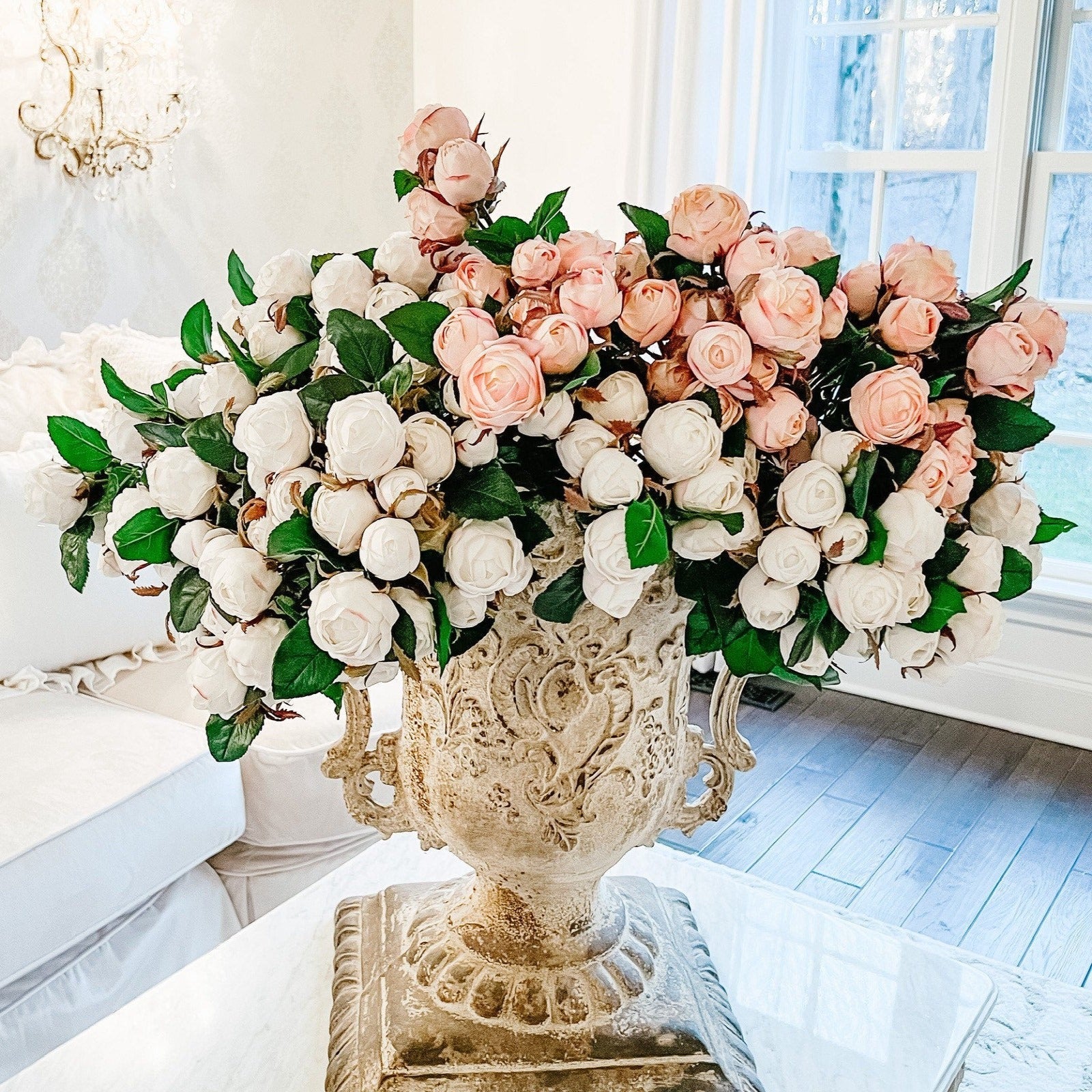 The "Annie" Real Touch Rosebud Bouquet - Ivory Lane Home