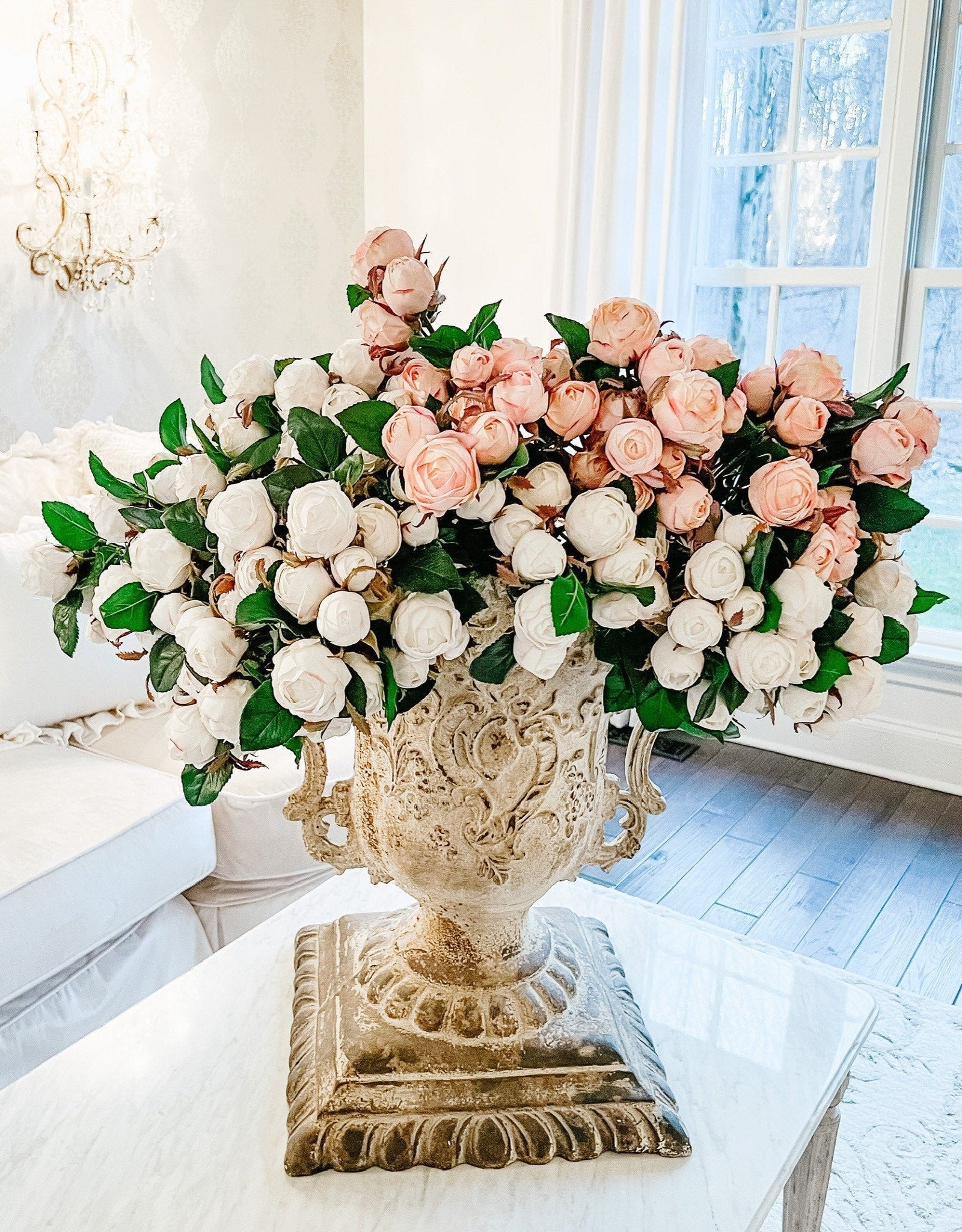 The "Annie" Real Touch Rosebud Bouquet - Ivory Lane Home