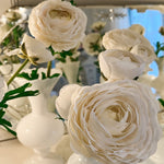 The "Lena" Real Touch Ranunculus White Floral Stem - Ivory Lane Home