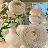 The "Lena" Real Touch Ranunculus White Floral Stem - Ivory Lane Home