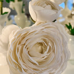 The "Lena" Real Touch Ranunculus White Floral Stem - Ivory Lane Home