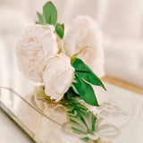 The “LuLu” Real Touch White Peony Spray - Ivory Lane Home