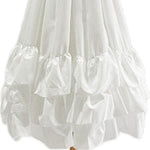 The Ruffled White Beach Umbrella-PREORDER - Ivory Lane Home