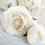 The "Winnie" Real Touch Ranunculus White Floral Stem - Ivory Lane Home