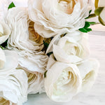 The "Winnie" Real Touch Ranunculus White Floral Stem - Ivory Lane Home