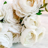 The "Winnie" Real Touch Ranunculus White Floral Stem - Ivory Lane Home