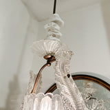 Vintage Art Deco Murano Glass Ceiling Pendant Chandelier Barovier and Toso - Ivory Lane Home