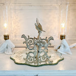 Vintage Cast Iron Bird Garden Candle Sconce - Ivory Lane Home