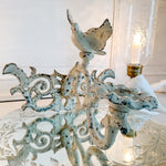 Vintage Cast Iron Bird Garden Candle Sconce - Ivory Lane Home