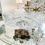 Vintage Cut Glass Crystal Compote - Ivory Lane Home