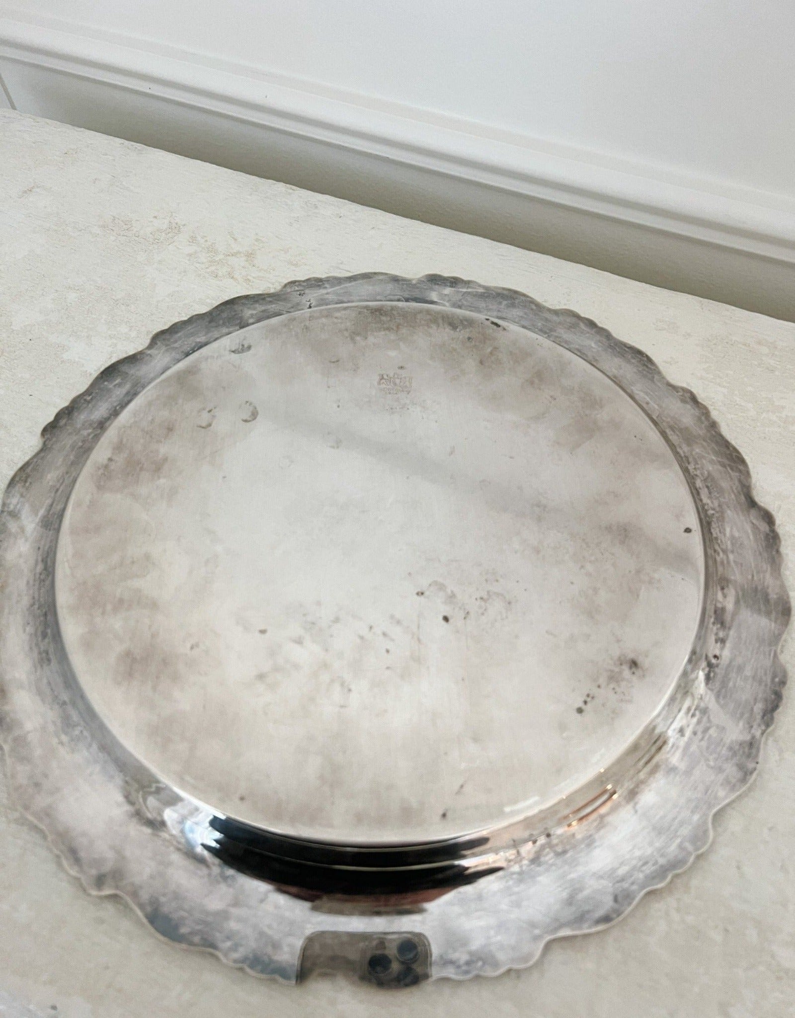 Vintage English Silver Plated Conservatory Tray - Ivory Lane Home