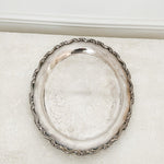 Vintage English Silver Plated Conservatory Tray - Ivory Lane Home