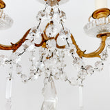 Vintage French 3 - Light Crystal Sconce - Ivory Lane Home