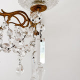 Vintage French 3 - Light Crystal Sconce - Ivory Lane Home