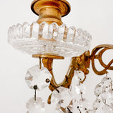 Vintage French 3 - Light Crystal Sconce - Ivory Lane Home