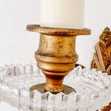 Vintage French 3 - Light Crystal Sconce - Ivory Lane Home
