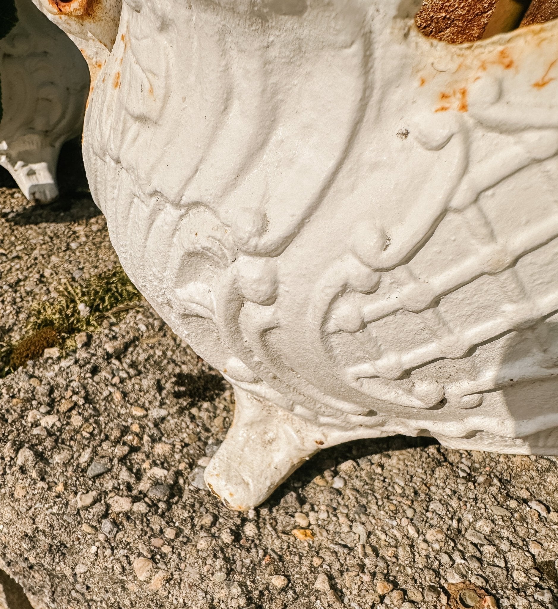 Vintage French Cast Iron Jardinere - Ivory Lane Home