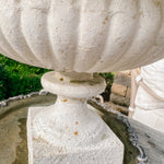 Vintage French Cast Iron Ruffled Garden Urn - Ivory Lane Home