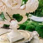 Vintage French Cast Iron Ruffled Garden Urn - Ivory Lane Home