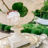 Vintage French Cast Iron Ruffled Garden Urn - Ivory Lane Home