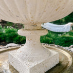 Vintage French Cast Iron Ruffled Garden Urn - Ivory Lane Home