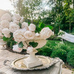 Vintage French Cast Iron Ruffled Garden Urn - Ivory Lane Home