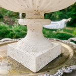 Vintage French Cast Iron Ruffled Garden Urn - Ivory Lane Home